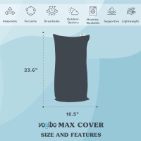 Yogibo Max Replacement Bean Bag Cover Removable, Washable, Dark Gray