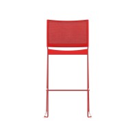 Safco Products 4273Rm Currant Bistro-Height Chair, Set Of 2, Mesh Back, Plastic Seat, Red Frame Red