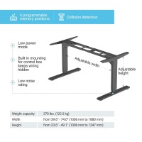 Progressive Automations Electric Standing Desk Frame Dual Motor. Adjustable Height And Width, 3 Stages Legs For Sit Stand Home Office Desks Suites Tops From 48