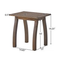 Christopher Knight Home Sadie Outdoor Acacia Wood Accent Table Gray Finish