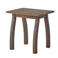 Christopher Knight Home Sadie Outdoor Acacia Wood Accent Table Gray Finish