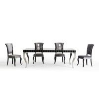 HomeRoots Decor 30-inch Black Lacquer MDF Dining Table