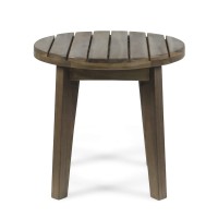 Christopher Knight Home Parker Outdoor 16 Acacia Wood Side Table Gray Finish