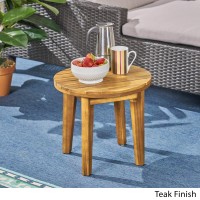 Christopher Knight Home Parker Outdoor 16 Acacia Wood Side Table Teak Finish