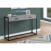 Accent Table Console Entryway Narrow Sofa Storage Drawer Living Room Bedroom Metal Laminate Grey Black Contemporary