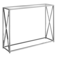 Monarch Specialties Accent console Table cHROME