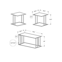 Monarch Specialties Table Set One Size Cappuccino