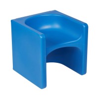 Ecr4Kids Tri-Me 3-In-1 Cube Chair, Kids Furniture, Blue