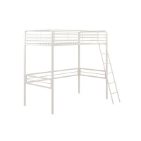 Dhp Tommy Twin Metal Loft Bed Off White