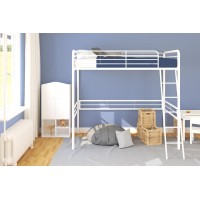 Dhp Tommy Twin Metal Loft Bed Off White