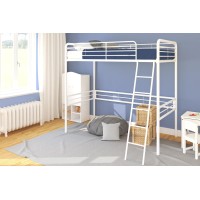 Dhp Tommy Twin Metal Loft Bed Off White