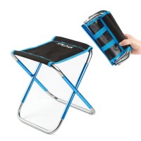 Aoutacc Camping Stool, Portable Folding Stool For Outdoor Travel Walking Hiking Fishing Garden Golf Beach, Foldable Camping Seat With Carry Bag (Blue - 8.3