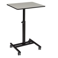 Oklahoma Sound Work From Home Adjustable Height Sit-Stand Mobile Desk, Grey Nebula