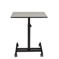 Oklahoma Sound Work From Home Adjustable Height Sit-Stand Mobile Desk, Grey Nebula