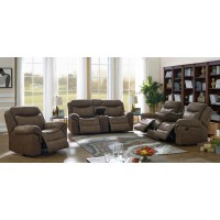 Sawyer Upholstered Tufted Living Room Set Macchiato Brown