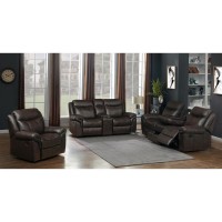 Sawyer Upholstered Tufted Living Room Set Cocoa Brown