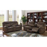 Sawyer Upholstered Tufted Living Room Set Macchiato Brown