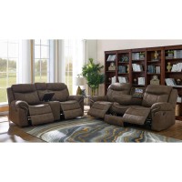 Sawyer Upholstered Tufted Living Room Set Macchiato Brown