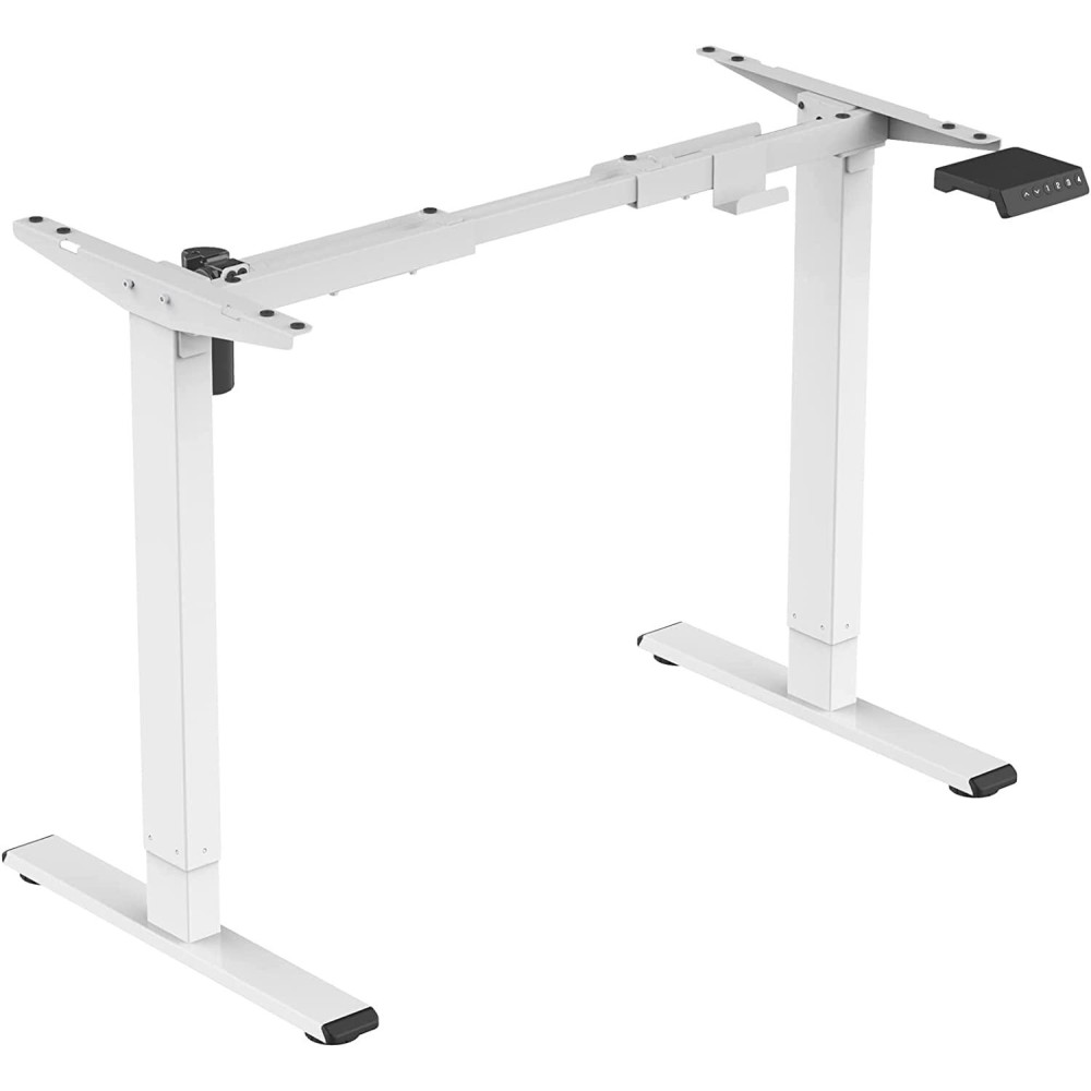 Flexispot Height Adjustable Desk Frame Electric Sit Stand Desk Base Home Office Diy Stand Up Desk(White Frame Only)