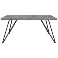 Corinth 31.5 x 63 Rectangular Dining Table in Faux Concrete Finish