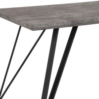 Corinth 31.5 x 63 Rectangular Dining Table in Faux Concrete Finish