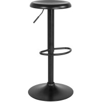 Madrid Series Adjustable Height Retro Barstool in Black Finish