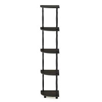 Furinno TurnNTube Corner Display Rack Multipurpose Shelving Unit 5Tier EspressoBlack Classic