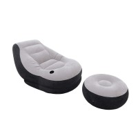 Intex Inflatable Ultra Lounge Chair With Cup Holder And Ottoman Set 4 Pack