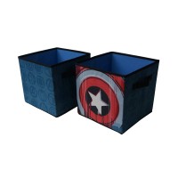 Idea Nuova Marvel Avengers Set Of 2 Durable Storage Cubes With Handles