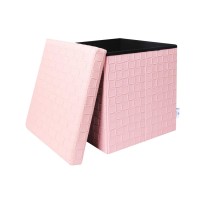 B Fsobeiialeo Storage Ottoman, Faux Leather Footrest Stool, Ottoman With Storage Cube Toy Box Chest, 15