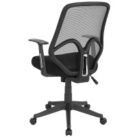 Salerno Series High Back Black Mesh Office Chair with Arms