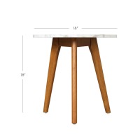 Nathan James Amalia Solid Wood Legs Accent End or Side Table, Dark Brown