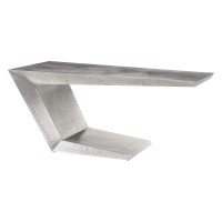 Acme Brancaster Aluminum Writing Desk In Silver