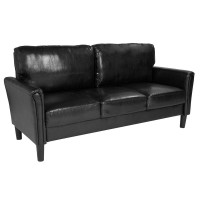 Bari Upholstered Sofa in Black LeatherSoft