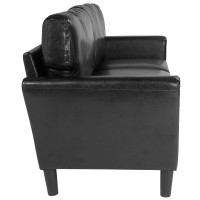 Bari Upholstered Sofa in Black LeatherSoft