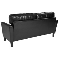 Bari Upholstered Sofa in Black LeatherSoft