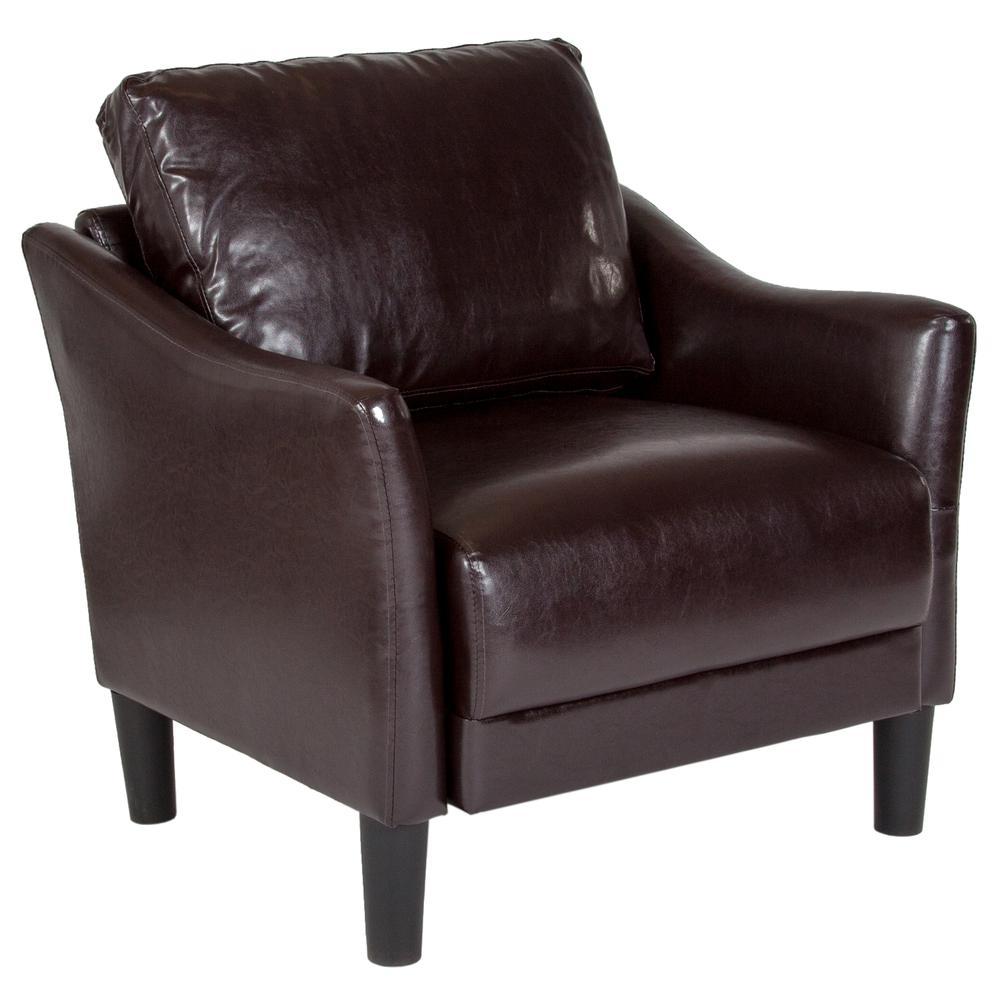 Asti Upholstered Chair in Brown LeatherSoft