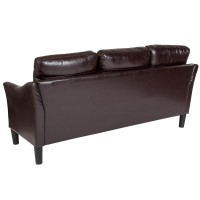 Asti Upholstered Sofa in Brown LeatherSoft