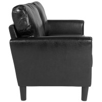 Bari Upholstered Loveseat in Black LeatherSoft