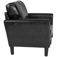 Bari Upholstered Chair in Black LeatherSoft