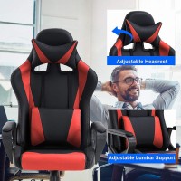 Gaming Chair Racing Chair Office Chair Ergonomic High-Back Leather Chair Reclining Computer Desk Chair Executive Swivel Rolling Chair With Adjustable Headrest Lumbar Support For Women, Men