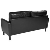 Washington Park Upholstered Sofa in Black LeatherSoft