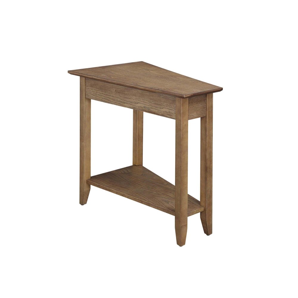 Convenience Concepts American Heritage Wedge End Table With Shelf 24L X 16W X 24H Driftwood