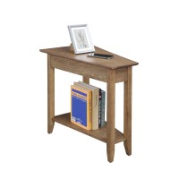 Convenience Concepts American Heritage Wedge End Table With Shelf 24L X 16W X 24H Driftwood