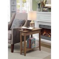 Convenience Concepts American Heritage Wedge End Table With Shelf 24L X 16W X 24H Driftwood