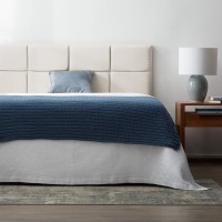 Lucid Midrise Upholstered Headboard Diamond Tufted Padded Polyester Adjustable Height From 34 To 46 Easy Assembly