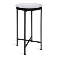 Kate And Laurel Celia Round Foldable Tray Accent Table, 14