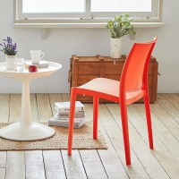 Lagoon Sensilla White Stack-Able Dinning Chair - 4 Pcs/Set