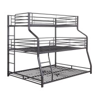 Acme Caius II Triple Bunk Bed in Gunmetal