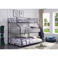 Acme Caius II Triple Bunk Bed in Gunmetal